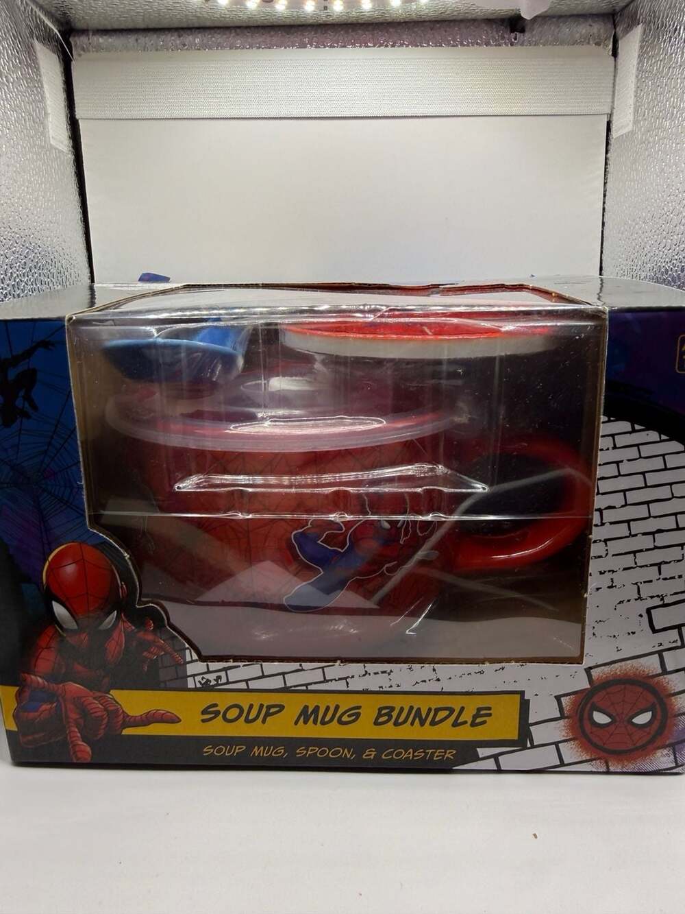 Marvel Spider-Man Soup Mug Bundle with Spoon and Coaster